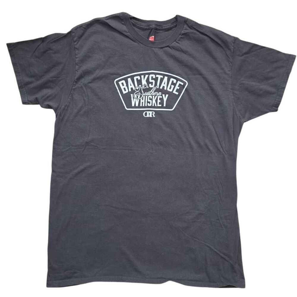 Hanes Nano "Backstage Southern Whiskey DR" TShirt Dark Grey Large